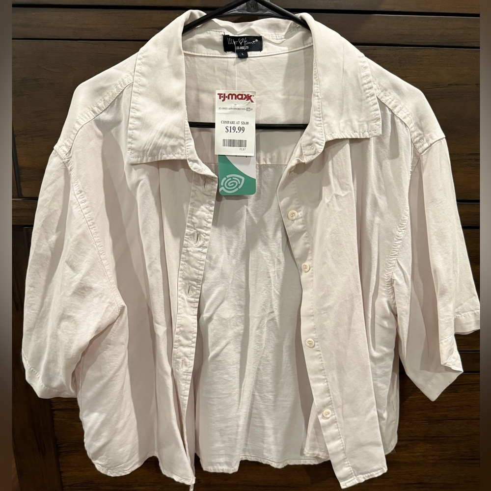 T.J.Maxx Velvet Heart Off-White Blouse